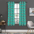Banana And Monkey Pattern Print Grommet Curtain Panels