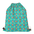 Banana And Monkey Pattern Print Drawstring Bag