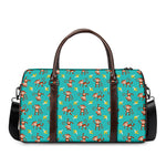Banana And Monkey Pattern Print Duffle Bag