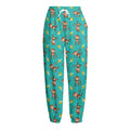 Banana And Monkey Pattern Print Fleece Lined Knit Pants