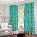 Banana And Monkey Pattern Print Grommet Curtains