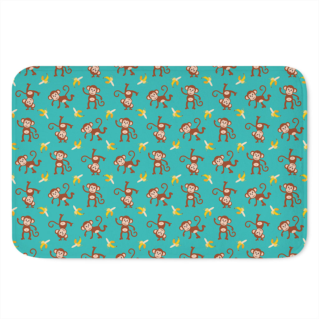 Banana And Monkey Pattern Print Indoor Door Mat