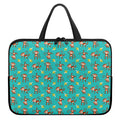 Banana And Monkey Pattern Print Laptop Sleeve With Handle