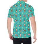 Banana And Monkey Pattern Print Men's Shirt