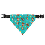 Banana And Monkey Pattern Print Over The Collar Dog Bandana
