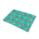 Banana And Monkey Pattern Print Pet Cooling Mat Cover