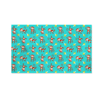 Banana And Monkey Pattern Print Polyester Flag