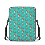 Banana And Monkey Pattern Print Rectangular Crossbody Bag