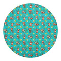 Banana And Monkey Pattern Print Round Blanket