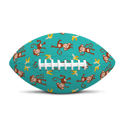 Banana And Monkey Pattern Print Rugby Ball