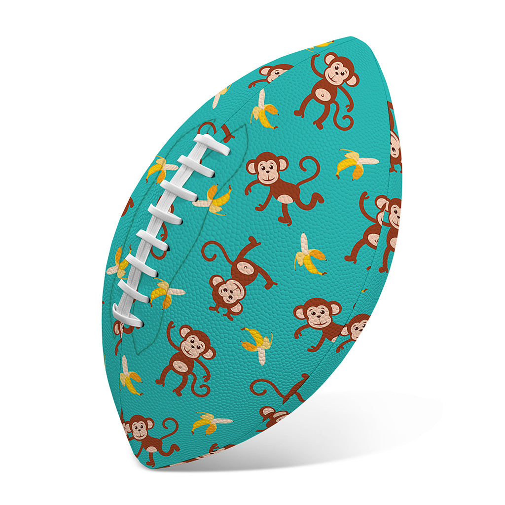 Banana And Monkey Pattern Print Rugby Ball