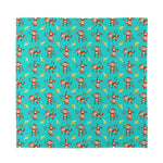 Banana And Monkey Pattern Print Silk Bandana