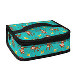 Banana And Monkey Pattern Print Small Lunch Bag