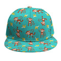 Banana And Monkey Pattern Print Snapback Cap