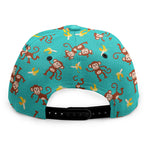 Banana And Monkey Pattern Print Snapback Cap