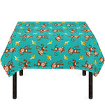 Banana And Monkey Pattern Print Tablecloth