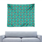 Banana And Monkey Pattern Print Tapestry
