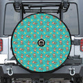 Banana And Monkey Pattern Print Tire Cover With Camera Hole