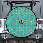 Banana And Monkey Pattern Print Tire Cover With Camera Hole