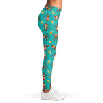 Banana And Monkey Pattern Print Women's Leggings