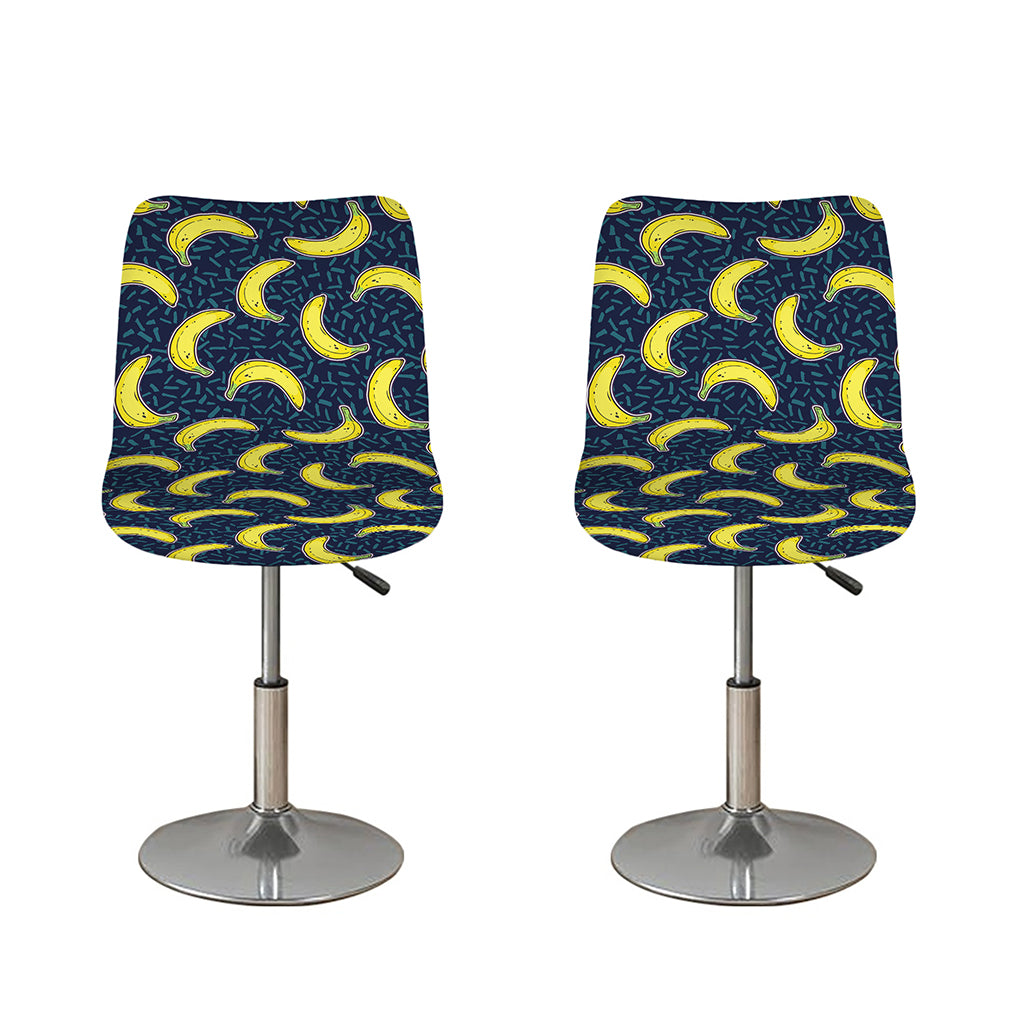Banana Fruit Pattern Print Bar Stool Covers