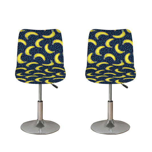 Banana Fruit Pattern Print Bar Stool Covers
