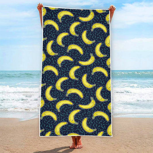 Banana Fruit Pattern Print Beach Towel