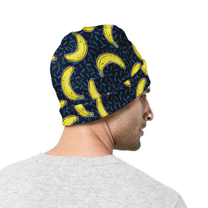 Banana Fruit Pattern Print Beanie