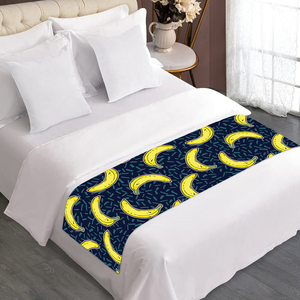 Banana Fruit Pattern Print Bed Runner