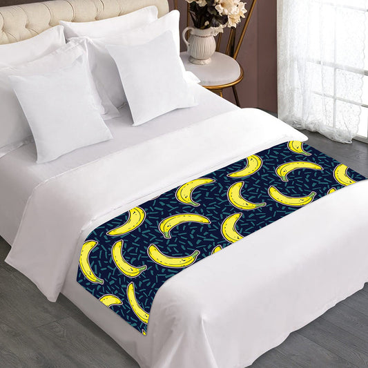 Banana Fruit Pattern Print Bed Runner