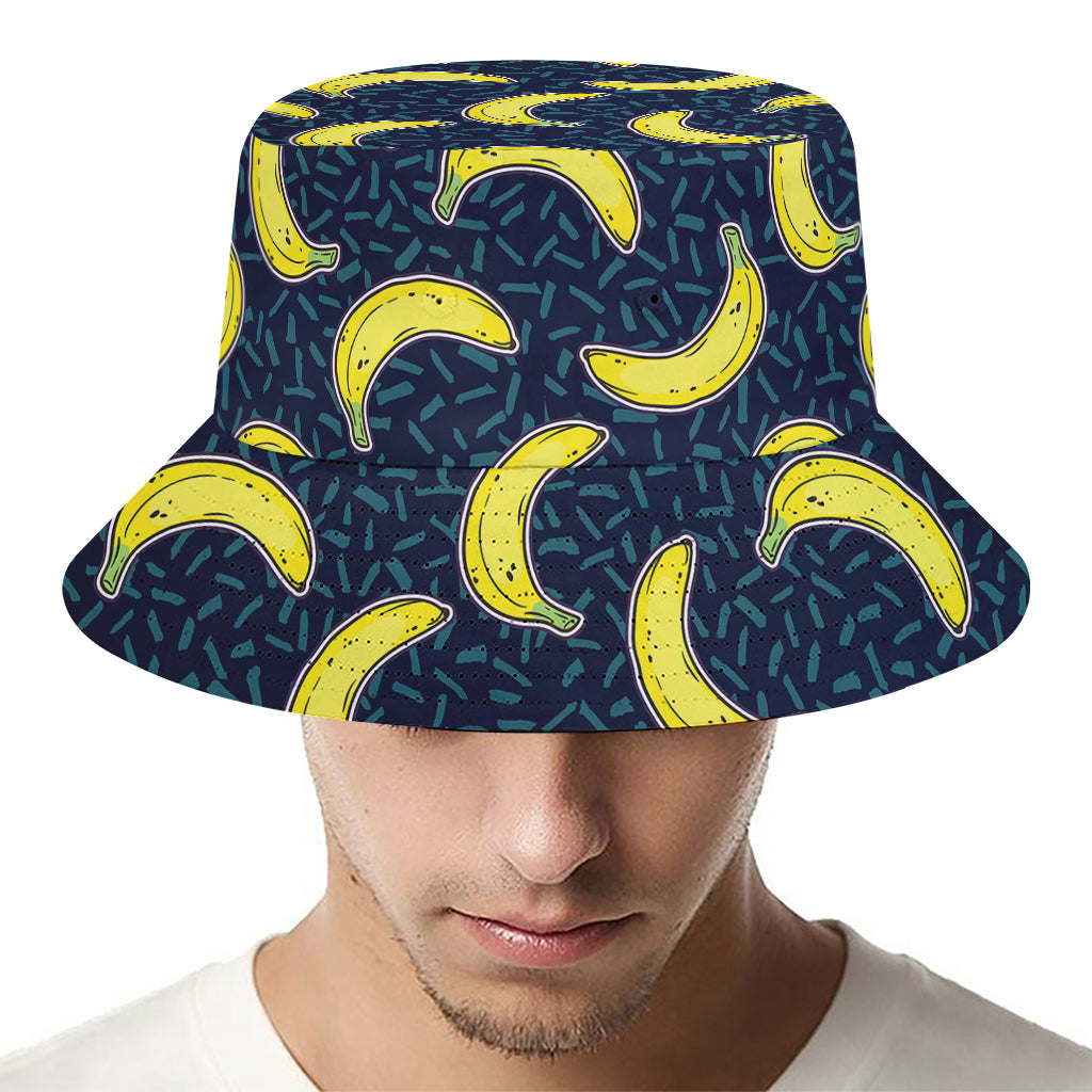 Banana Fruit Pattern Print Bucket Hat