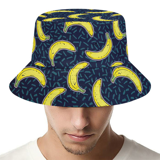 Banana Fruit Pattern Print Bucket Hat