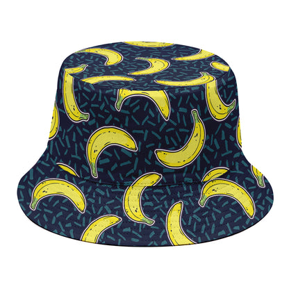 Banana Fruit Pattern Print Bucket Hat