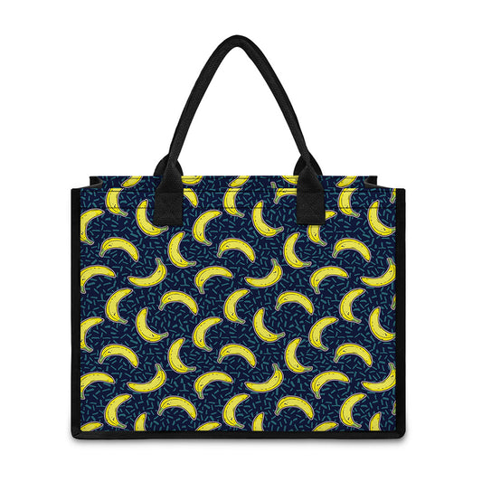Banana Fruit Pattern Print Canvas Tote Bag
