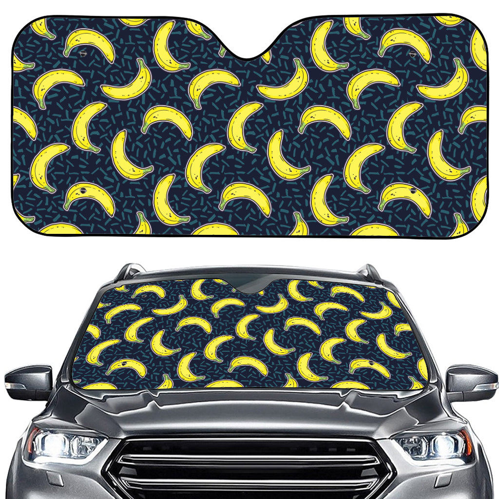 Banana Fruit Pattern Print Car Windshield Sun Shade