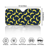 Banana Fruit Pattern Print Car Windshield Sun Shade