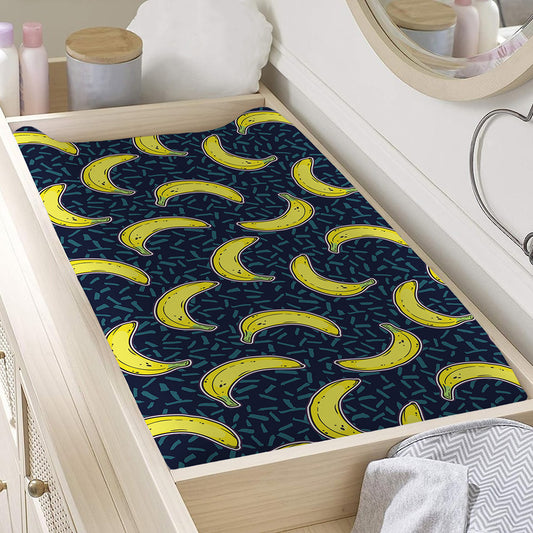 Banana Fruit Pattern Print Changing Pad Cover