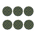 Banana Fruit Pattern Print Coaster Set