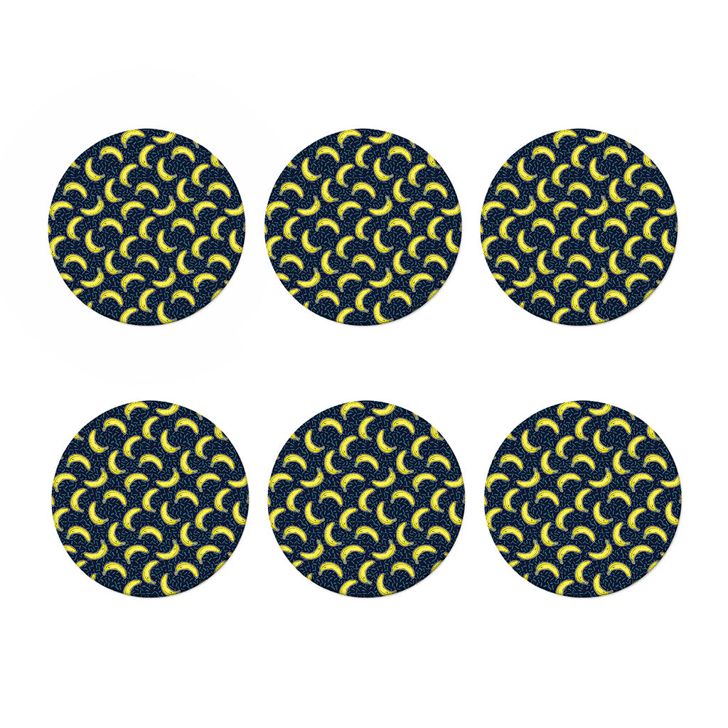 Banana Fruit Pattern Print Coaster Set