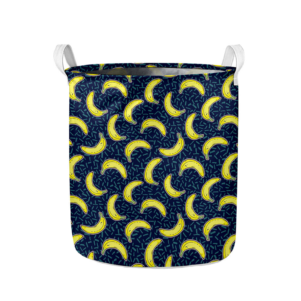 Banana Fruit Pattern Print Collapsible Laundry Basket