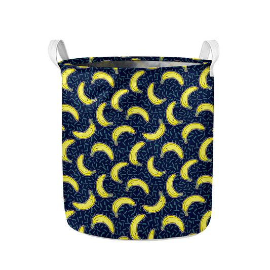 Banana Fruit Pattern Print Collapsible Laundry Basket