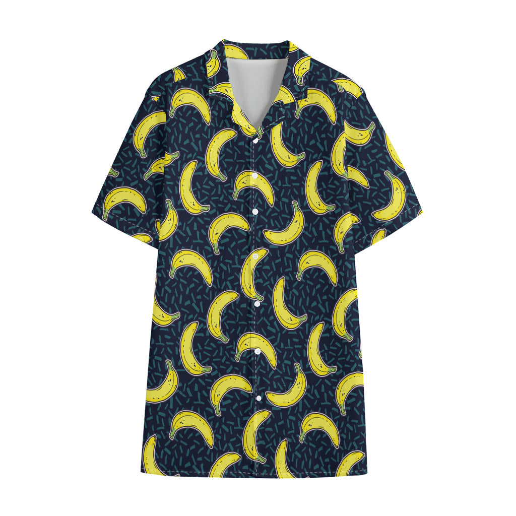 Banana Fruit Pattern Print Cotton Hawaiian Shirt