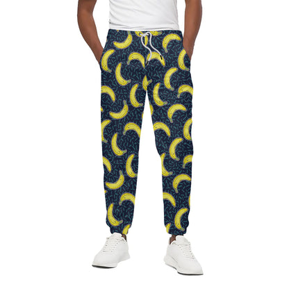 Banana Fruit Pattern Print Cotton Pants