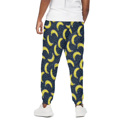 Banana Fruit Pattern Print Cotton Pants