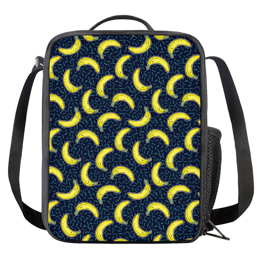Banana Fruit Pattern Print Crossbody Lunch Bag