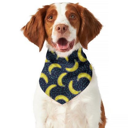 Banana Fruit Pattern Print Dog Bandana