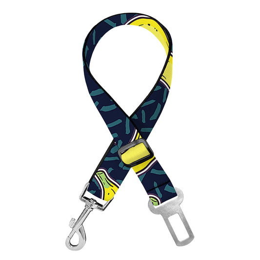 Banana Fruit Pattern Print Dog Seat Belt