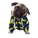 Banana Fruit Pattern Print Dog Zip Up Hoodie
