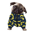 Banana Fruit Pattern Print Dog Zip Up Jacket