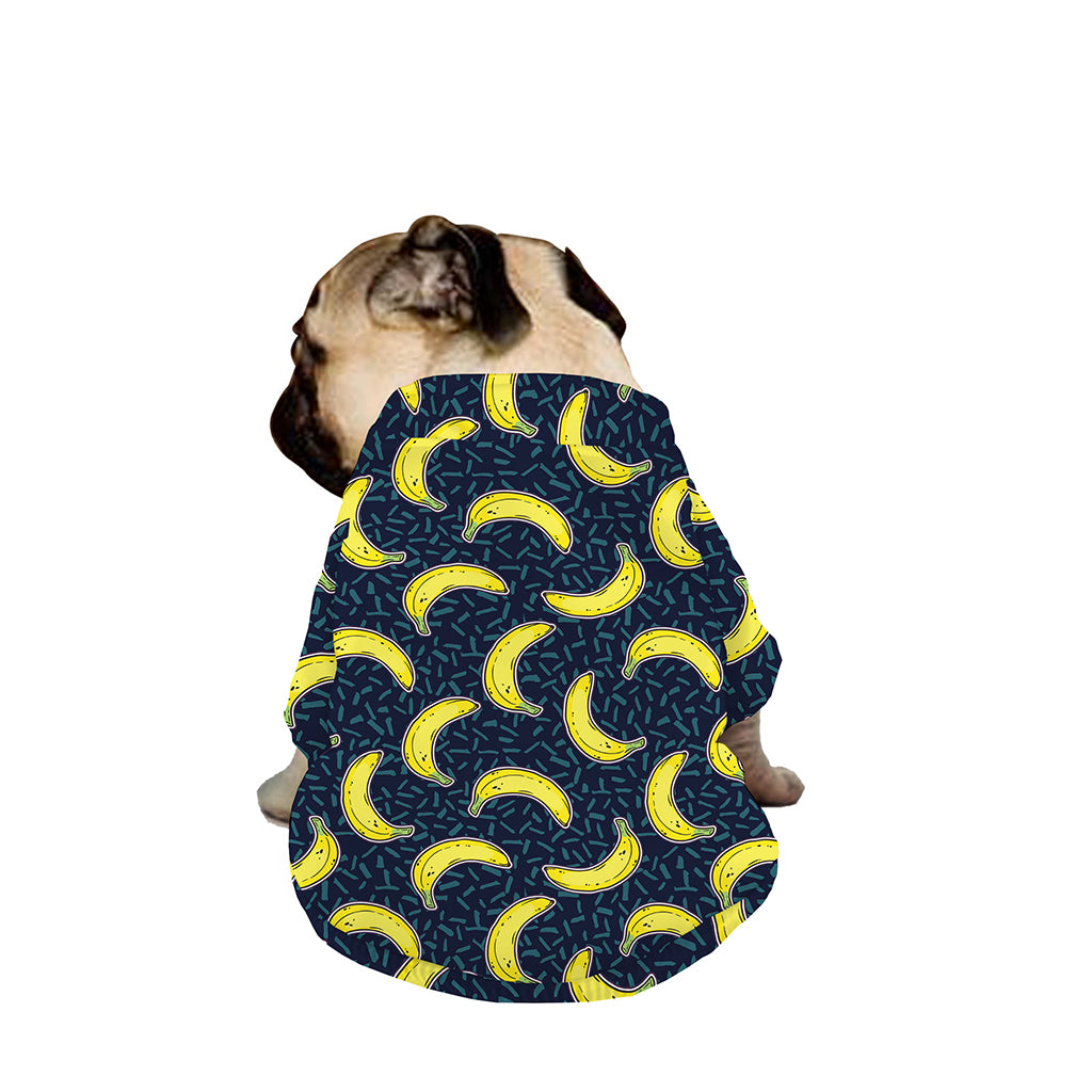 Banana Fruit Pattern Print Dog Zip Up Jacket